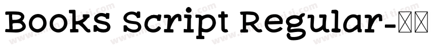 Books Script Regular字体转换